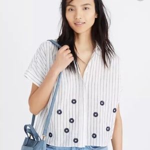 Madewell Embroidered Hilltop Shirt Size XS